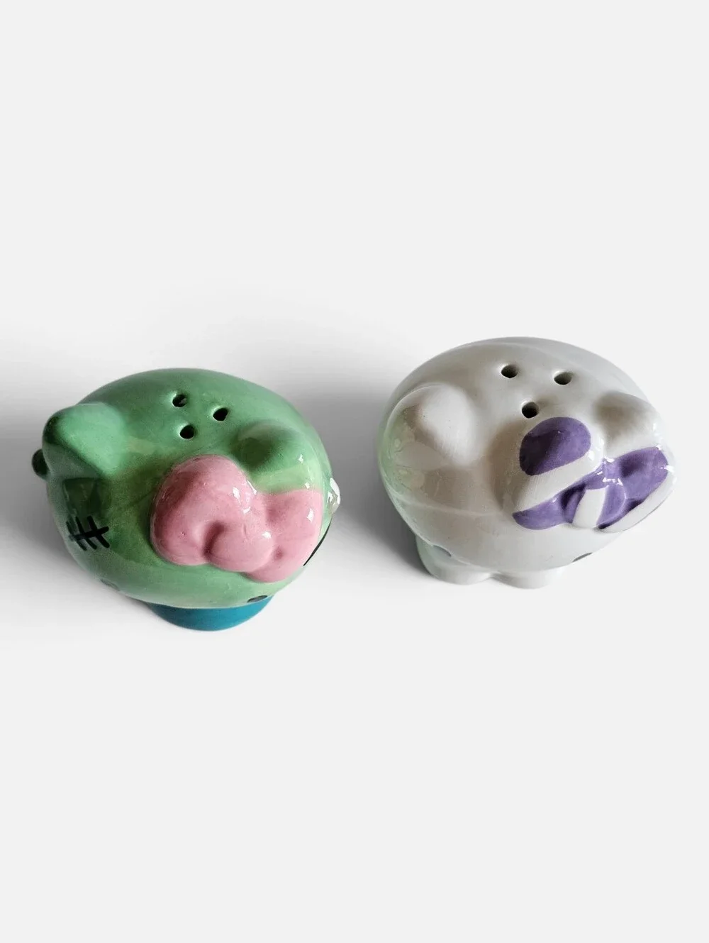 Brand New Hello Kitty Halloween Frankenstein salt & pepper shakers